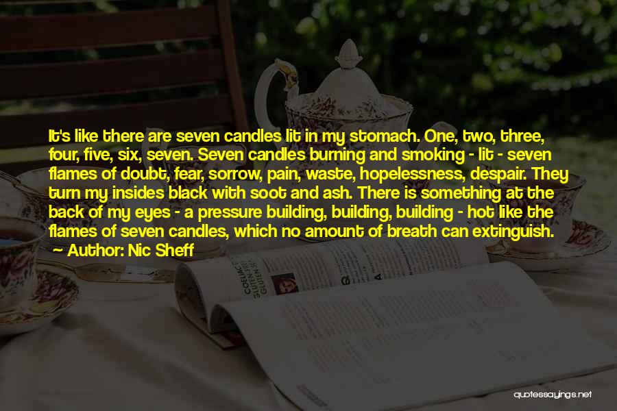 Nic Sheff Quotes: It's Like There Are Seven Candles Lit In My Stomach. One, Two, Three, Four, Five, Six, Seven. Seven Candles Burning