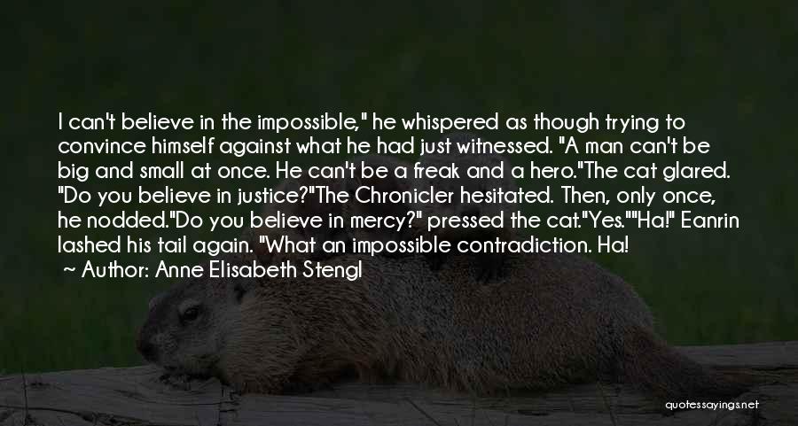 Anne Elisabeth Stengl Quotes: I Can't Believe In The Impossible, He Whispered As Though Trying To Convince Himself Against What He Had Just Witnessed.