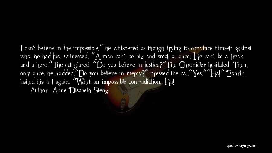 Anne Elisabeth Stengl Quotes: I Can't Believe In The Impossible, He Whispered As Though Trying To Convince Himself Against What He Had Just Witnessed.