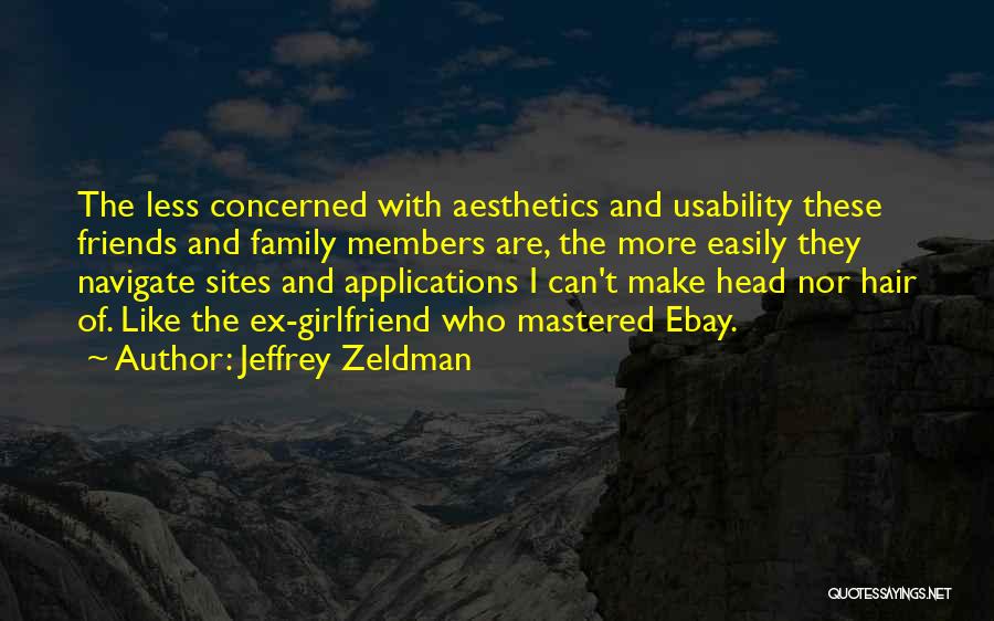 Jeffrey Zeldman Quotes: The Less Concerned With Aesthetics And Usability These Friends And Family Members Are, The More Easily They Navigate Sites And