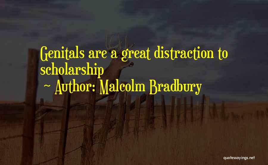 Malcolm Bradbury Quotes: Genitals Are A Great Distraction To Scholarship