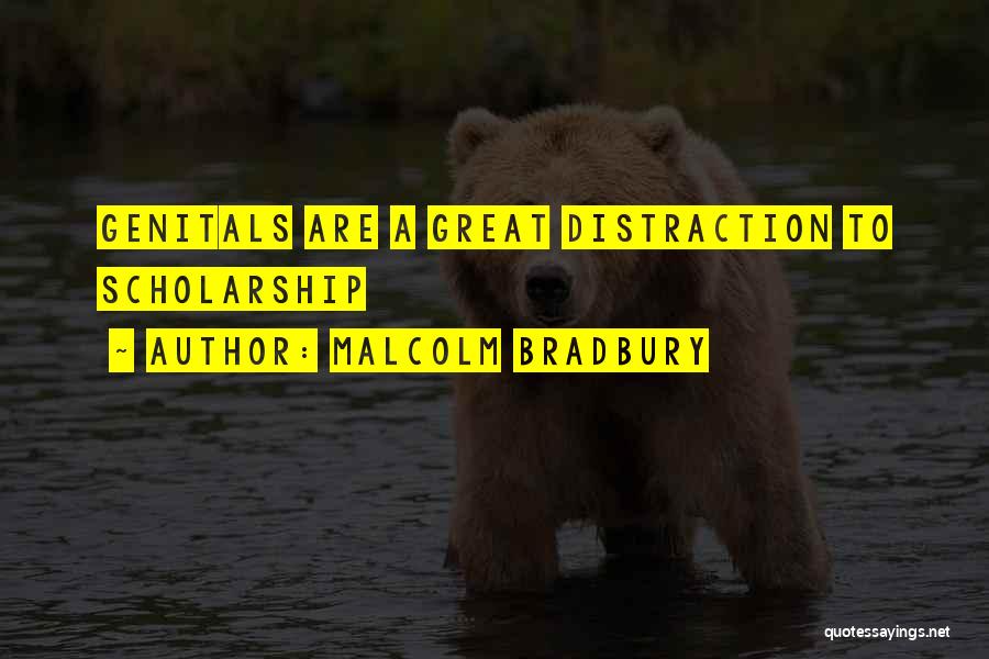 Malcolm Bradbury Quotes: Genitals Are A Great Distraction To Scholarship