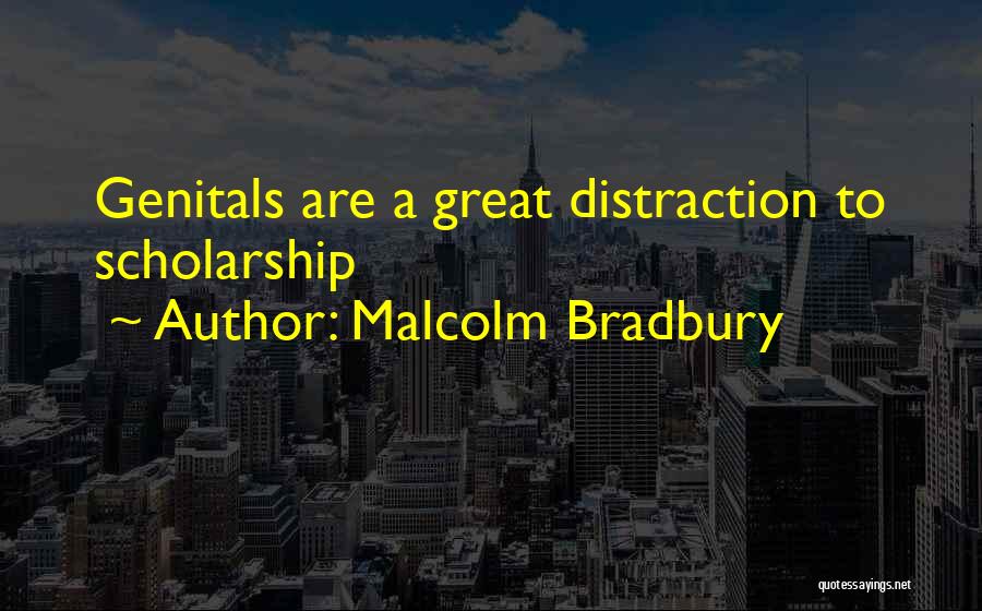 Malcolm Bradbury Quotes: Genitals Are A Great Distraction To Scholarship