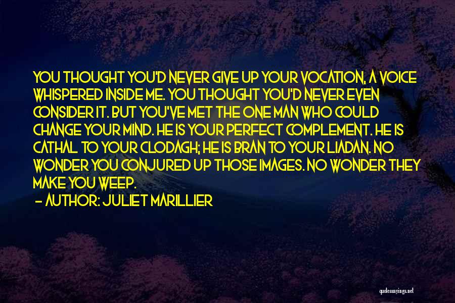 Juliet Marillier Quotes: You Thought You'd Never Give Up Your Vocation, A Voice Whispered Inside Me. You Thought You'd Never Even Consider It.