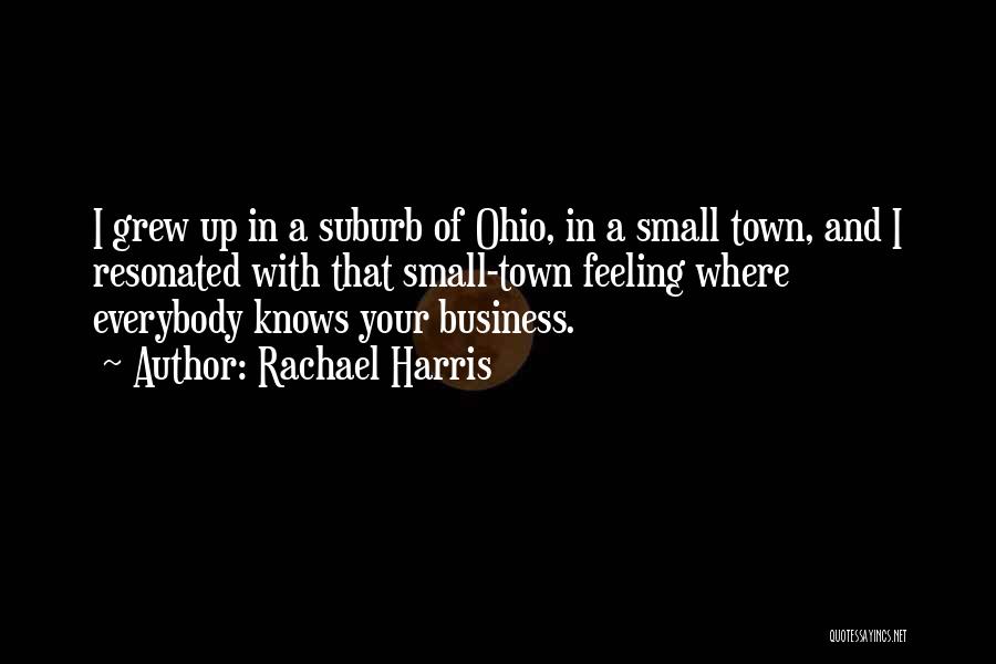 Rachael Harris Quotes: I Grew Up In A Suburb Of Ohio, In A Small Town, And I Resonated With That Small-town Feeling Where