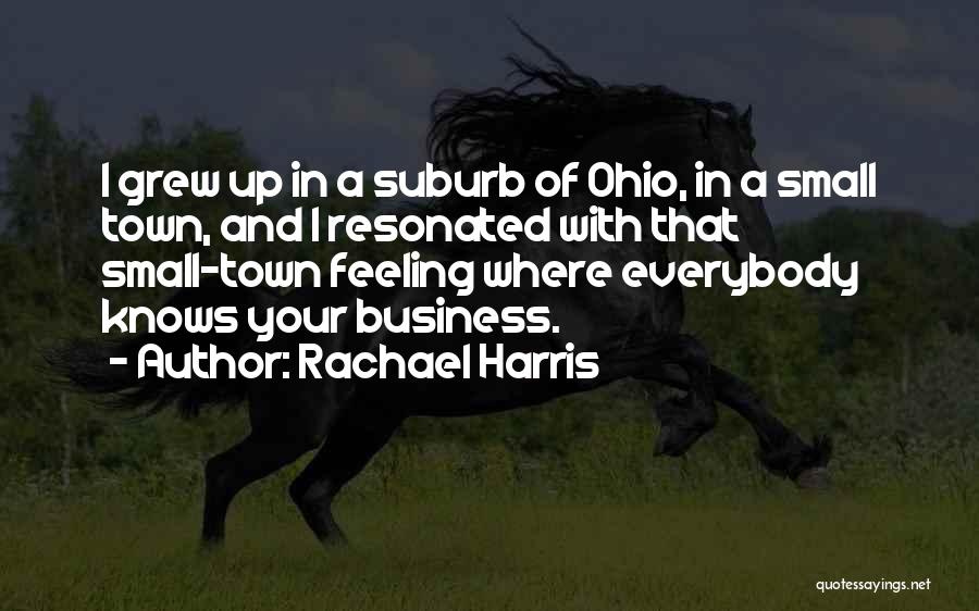Rachael Harris Quotes: I Grew Up In A Suburb Of Ohio, In A Small Town, And I Resonated With That Small-town Feeling Where