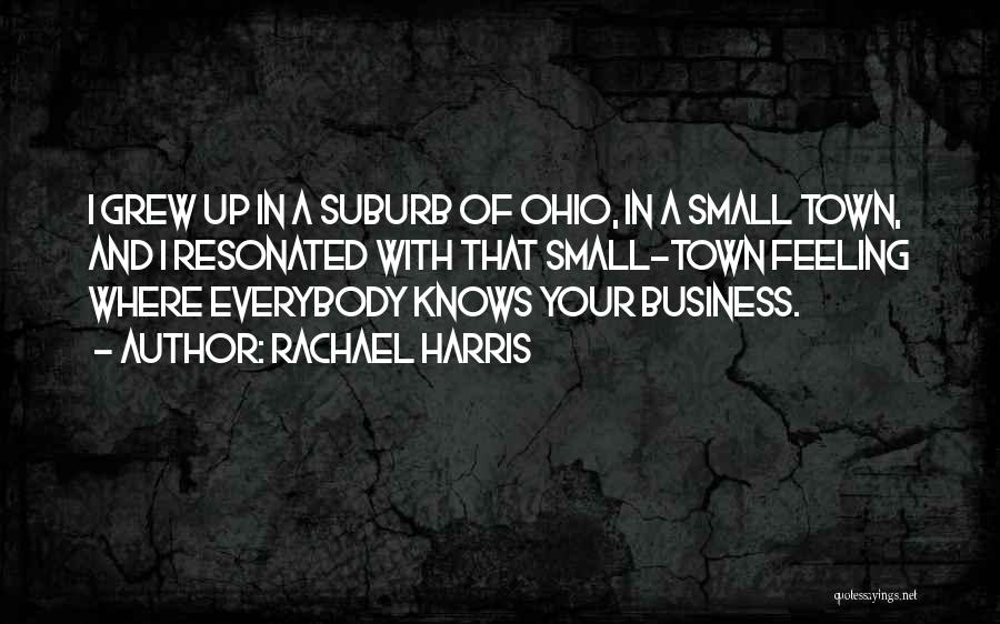 Rachael Harris Quotes: I Grew Up In A Suburb Of Ohio, In A Small Town, And I Resonated With That Small-town Feeling Where