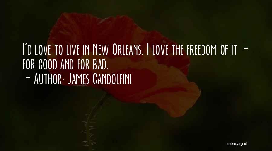James Gandolfini Quotes: I'd Love To Live In New Orleans. I Love The Freedom Of It - For Good And For Bad.