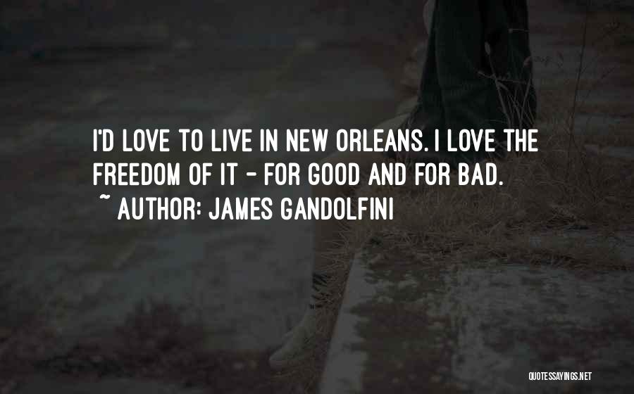 James Gandolfini Quotes: I'd Love To Live In New Orleans. I Love The Freedom Of It - For Good And For Bad.