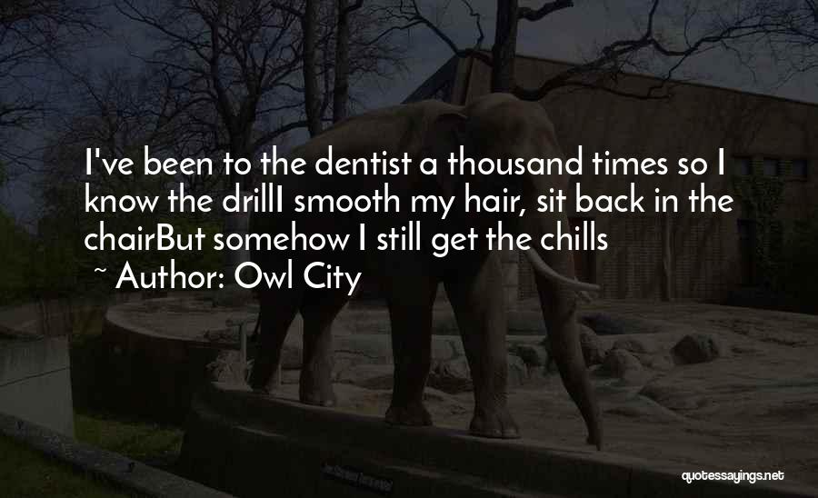 Owl City Quotes: I've Been To The Dentist A Thousand Times So I Know The Drilli Smooth My Hair, Sit Back In The