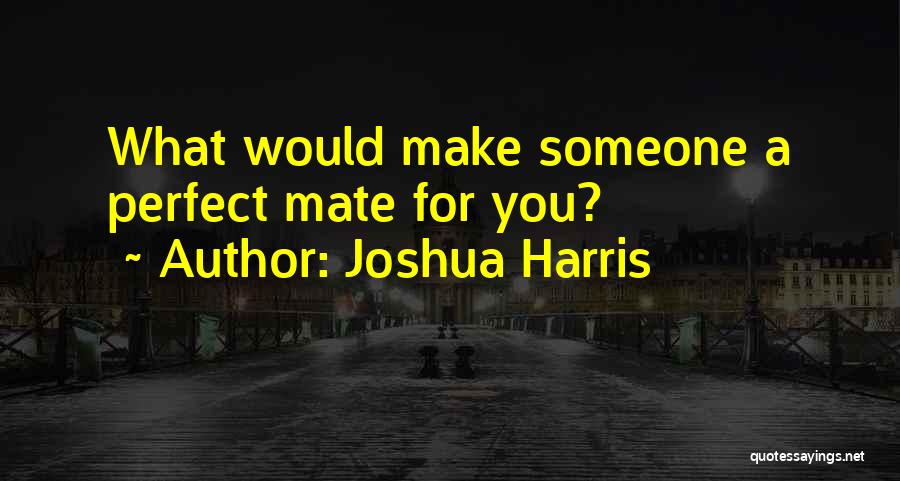 Joshua Harris Quotes: What Would Make Someone A Perfect Mate For You?