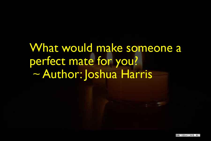 Joshua Harris Quotes: What Would Make Someone A Perfect Mate For You?