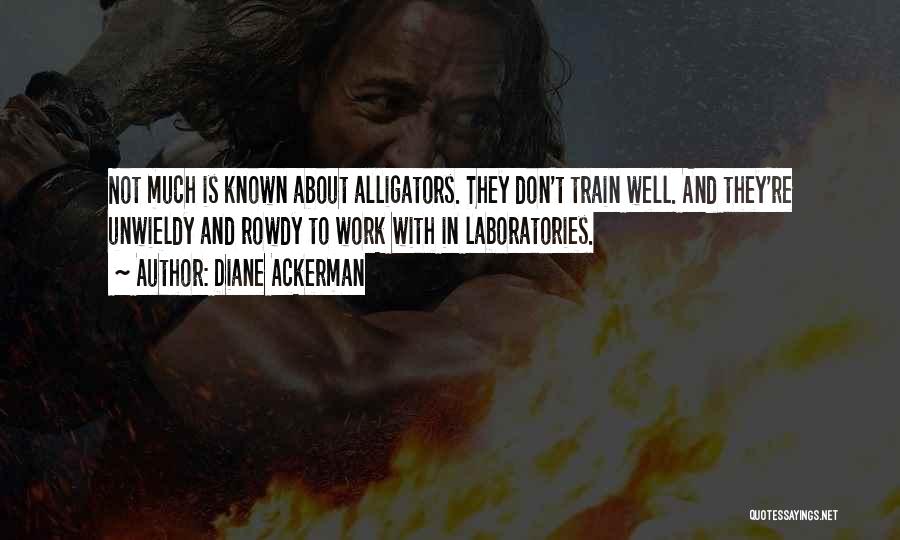 Diane Ackerman Quotes: Not Much Is Known About Alligators. They Don't Train Well. And They're Unwieldy And Rowdy To Work With In Laboratories.