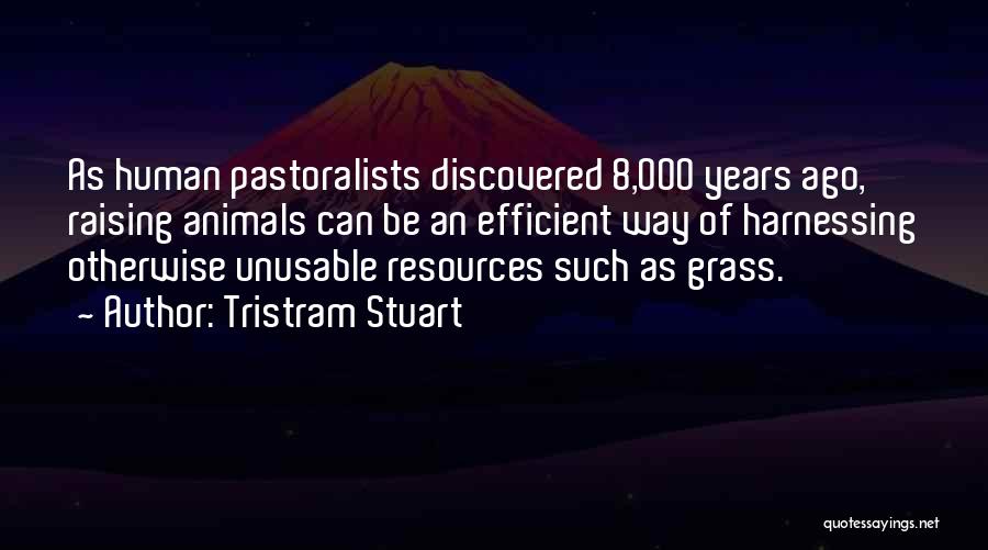 Tristram Stuart Quotes: As Human Pastoralists Discovered 8,000 Years Ago, Raising Animals Can Be An Efficient Way Of Harnessing Otherwise Unusable Resources Such