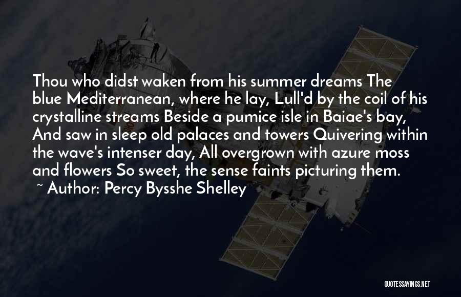 Percy Bysshe Shelley Quotes: Thou Who Didst Waken From His Summer Dreams The Blue Mediterranean, Where He Lay, Lull'd By The Coil Of His