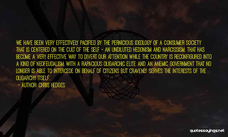 Chris Hedges Quotes: We Have Been Very Effectively Pacified By The Pernicious Ideology Of A Consumer Society That Is Centered On The Cult