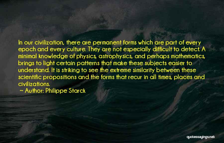 Philippe Starck Quotes: In Our Civilization, There Are Permanent Forms Which Are Part Of Every Epoch And Every Culture. They Are Not Especially