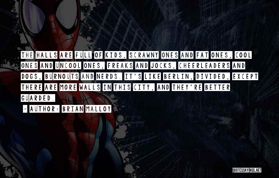 Brian Malloy Quotes: The Halls Are Full Of Kids, Scrawny Ones And Fat Ones, Cool Ones And Uncool Ones, Freaks And Jocks, Cheerleaders