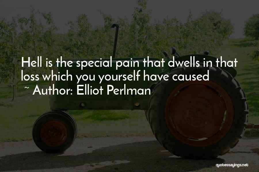 Elliot Perlman Quotes: Hell Is The Special Pain That Dwells In That Loss Which You Yourself Have Caused