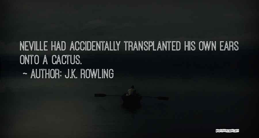 J.K. Rowling Quotes: Neville Had Accidentally Transplanted His Own Ears Onto A Cactus.