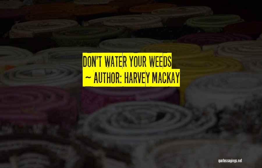 Harvey MacKay Quotes: Don't Water Your Weeds