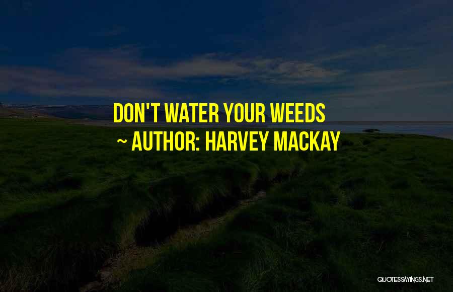 Harvey MacKay Quotes: Don't Water Your Weeds