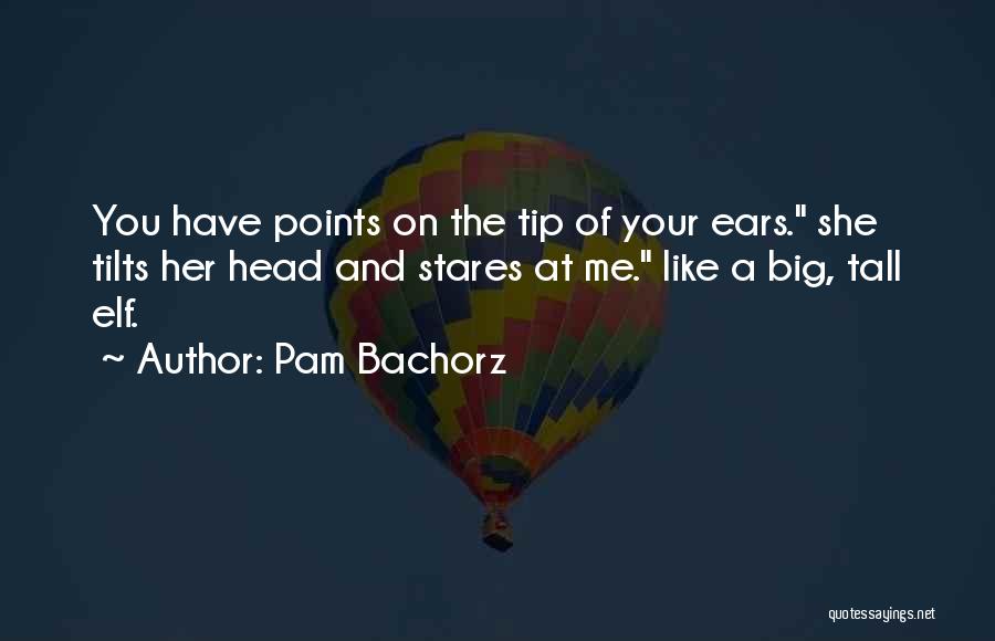 Pam Bachorz Quotes: You Have Points On The Tip Of Your Ears. She Tilts Her Head And Stares At Me. Like A Big,
