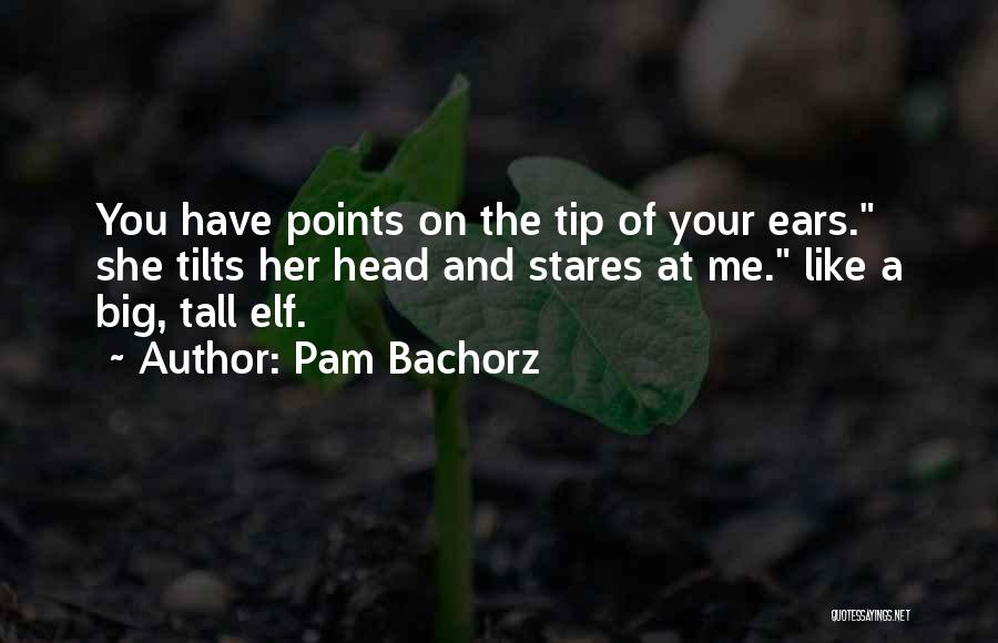 Pam Bachorz Quotes: You Have Points On The Tip Of Your Ears. She Tilts Her Head And Stares At Me. Like A Big,