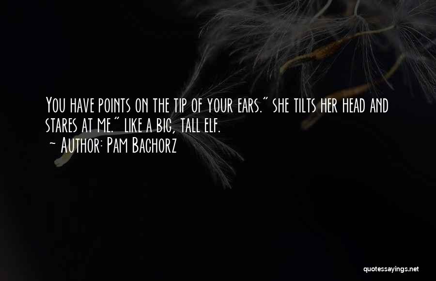 Pam Bachorz Quotes: You Have Points On The Tip Of Your Ears. She Tilts Her Head And Stares At Me. Like A Big,