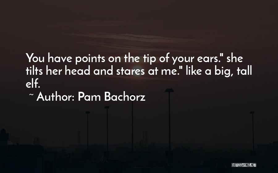Pam Bachorz Quotes: You Have Points On The Tip Of Your Ears. She Tilts Her Head And Stares At Me. Like A Big,