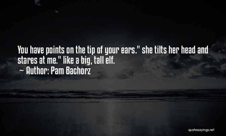 Pam Bachorz Quotes: You Have Points On The Tip Of Your Ears. She Tilts Her Head And Stares At Me. Like A Big,