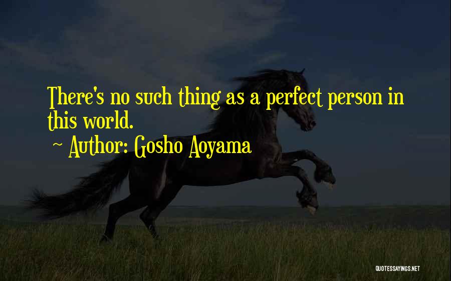 Gosho Aoyama Quotes: There's No Such Thing As A Perfect Person In This World.