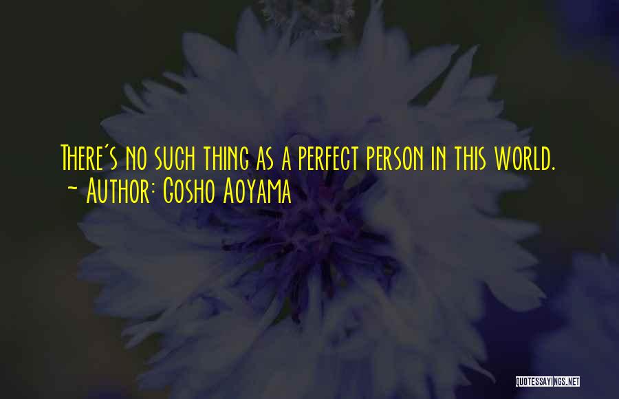 Gosho Aoyama Quotes: There's No Such Thing As A Perfect Person In This World.