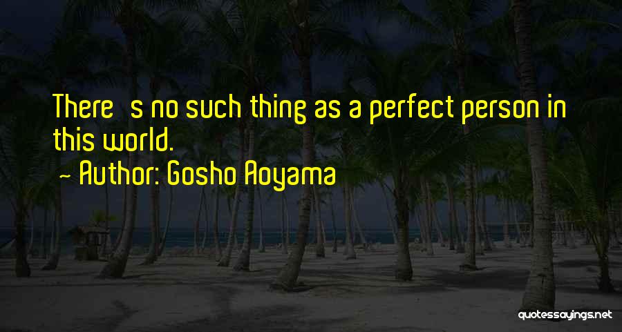 Gosho Aoyama Quotes: There's No Such Thing As A Perfect Person In This World.