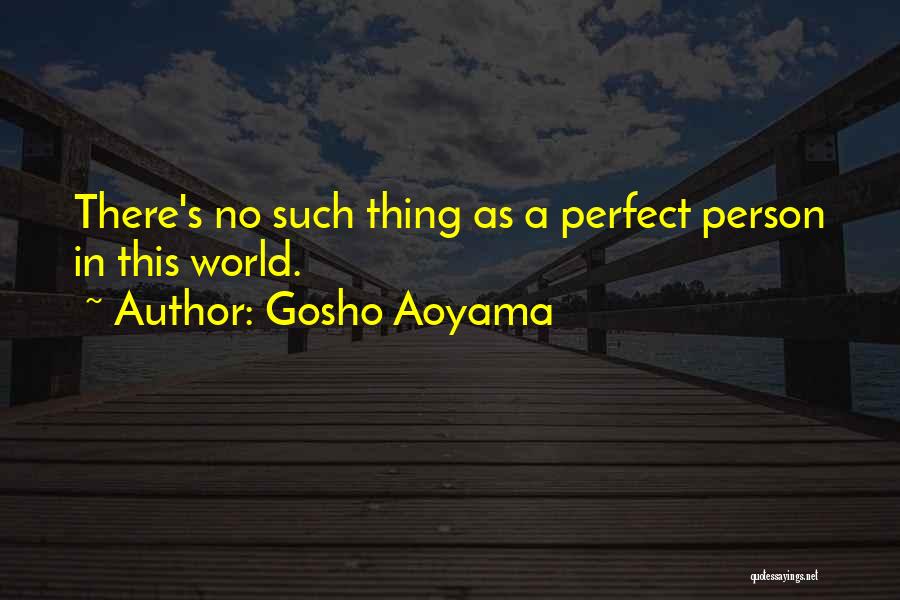 Gosho Aoyama Quotes: There's No Such Thing As A Perfect Person In This World.