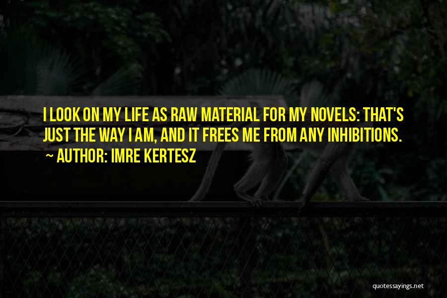 Imre Kertesz Quotes: I Look On My Life As Raw Material For My Novels: That's Just The Way I Am, And It Frees