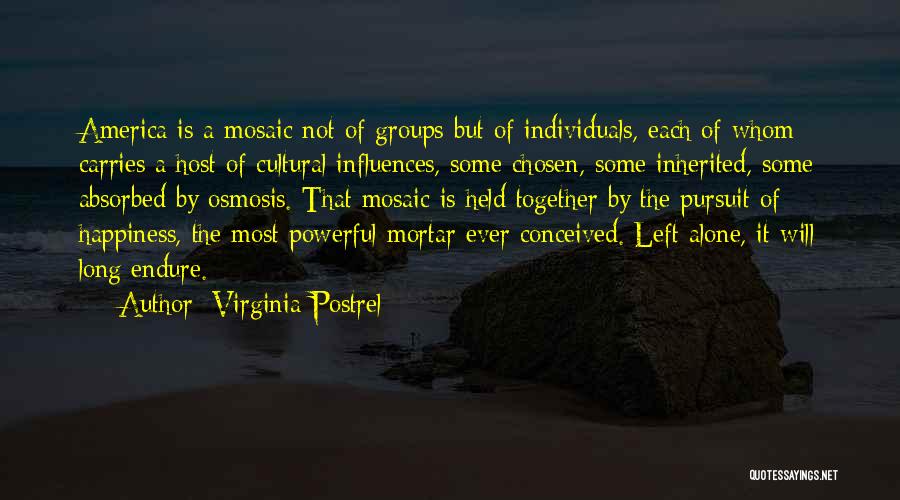 Virginia Postrel Quotes: America Is A Mosaic Not Of Groups But Of Individuals, Each Of Whom Carries A Host Of Cultural Influences, Some