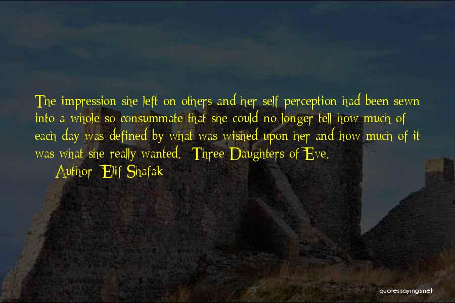 Elif Shafak Quotes: The Impression She Left On Others And Her Self-perception Had Been Sewn Into A Whole So Consummate That She Could