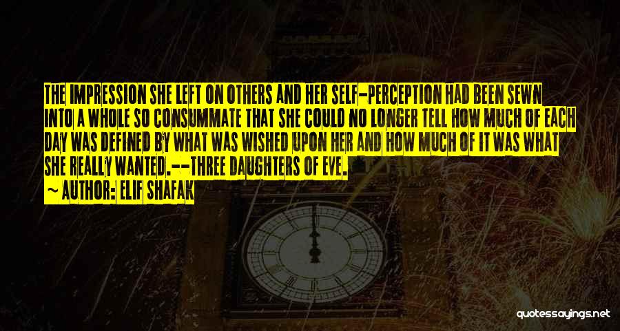 Elif Shafak Quotes: The Impression She Left On Others And Her Self-perception Had Been Sewn Into A Whole So Consummate That She Could