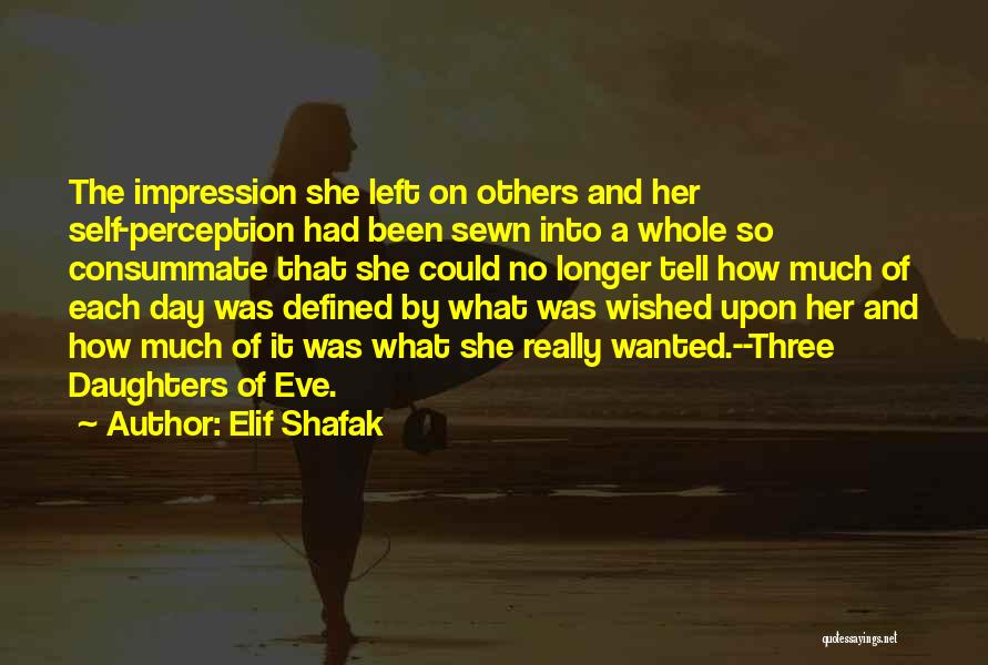 Elif Shafak Quotes: The Impression She Left On Others And Her Self-perception Had Been Sewn Into A Whole So Consummate That She Could