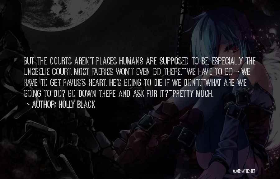 Holly Black Quotes: But The Courts Aren't Places Humans Are Supposed To Be, Especially The Unseelie Court. Most Faeries Won't Even Go There.we