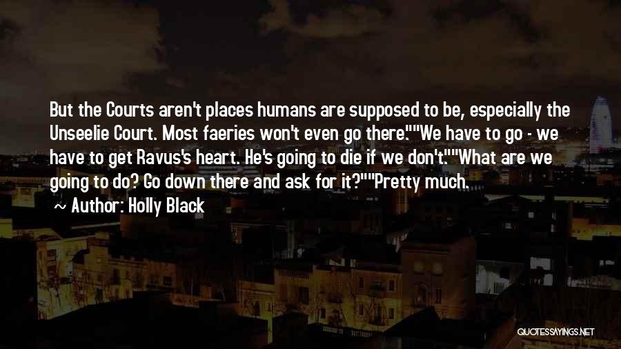 Holly Black Quotes: But The Courts Aren't Places Humans Are Supposed To Be, Especially The Unseelie Court. Most Faeries Won't Even Go There.we