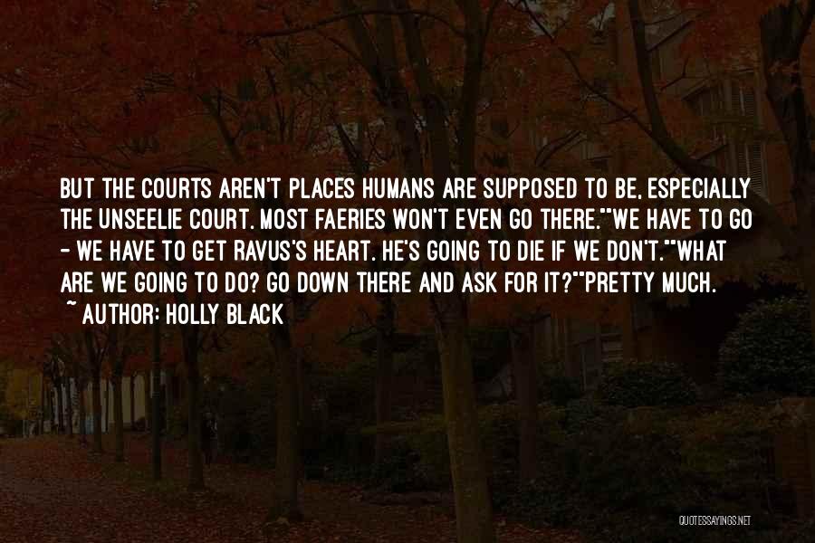 Holly Black Quotes: But The Courts Aren't Places Humans Are Supposed To Be, Especially The Unseelie Court. Most Faeries Won't Even Go There.we