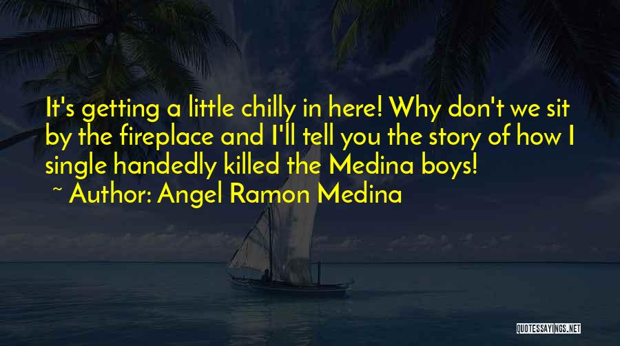 Angel Ramon Medina Quotes: It's Getting A Little Chilly In Here! Why Don't We Sit By The Fireplace And I'll Tell You The Story