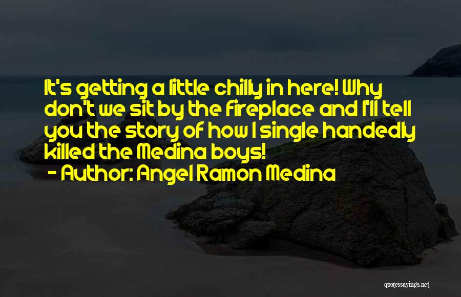 Angel Ramon Medina Quotes: It's Getting A Little Chilly In Here! Why Don't We Sit By The Fireplace And I'll Tell You The Story