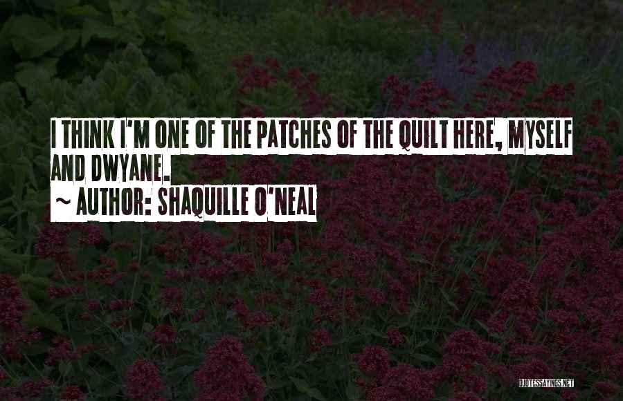 Shaquille O'Neal Quotes: I Think I'm One Of The Patches Of The Quilt Here, Myself And Dwyane.