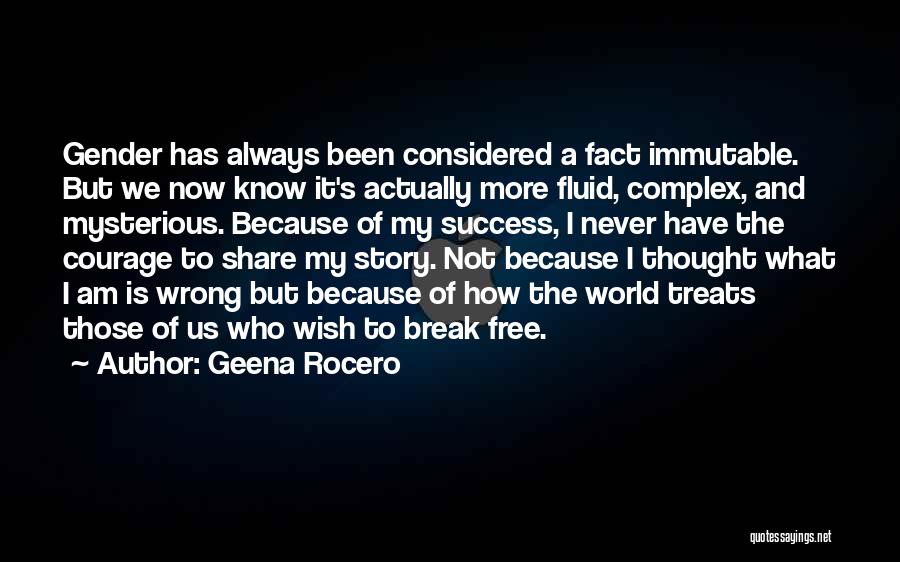 Geena Rocero Quotes: Gender Has Always Been Considered A Fact Immutable. But We Now Know It's Actually More Fluid, Complex, And Mysterious. Because