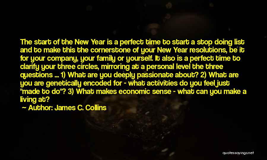 James C. Collins Quotes: The Start Of The New Year Is A Perfect Time To Start A Stop Doing List And To Make This