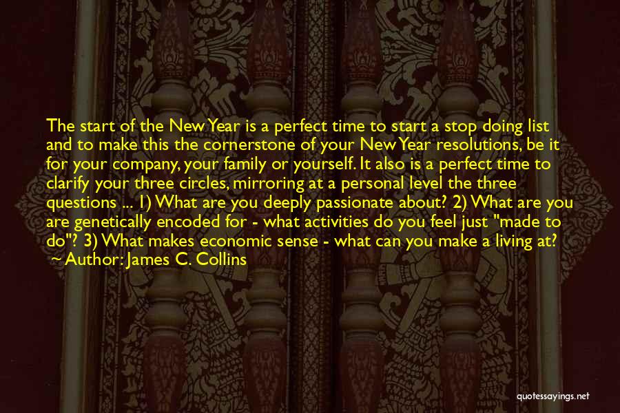 James C. Collins Quotes: The Start Of The New Year Is A Perfect Time To Start A Stop Doing List And To Make This