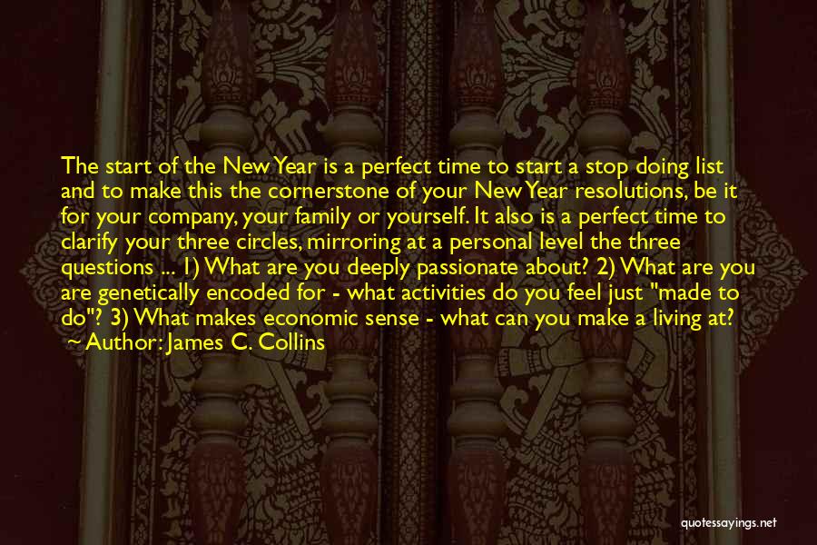 James C. Collins Quotes: The Start Of The New Year Is A Perfect Time To Start A Stop Doing List And To Make This